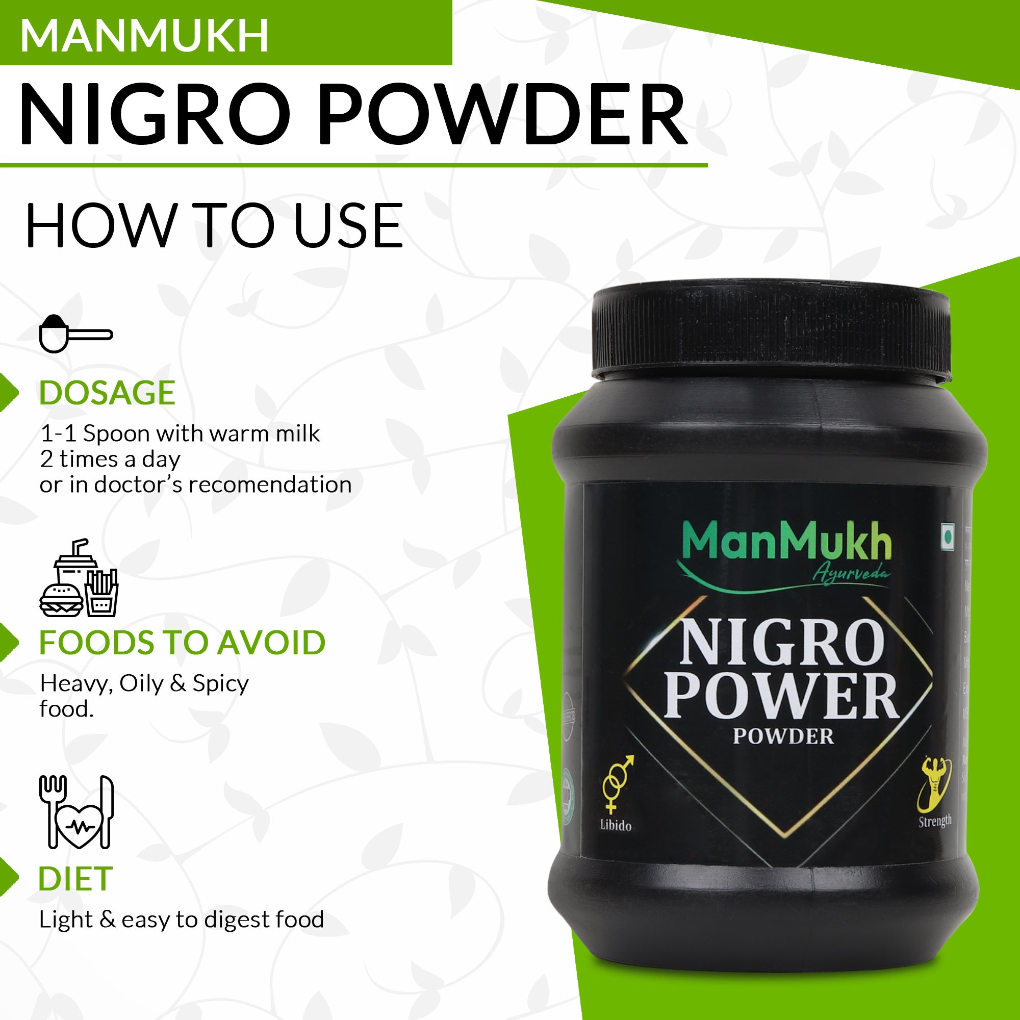 Nigro Power Powder For Weight Gain, Strength & Digestion Booster (200g)