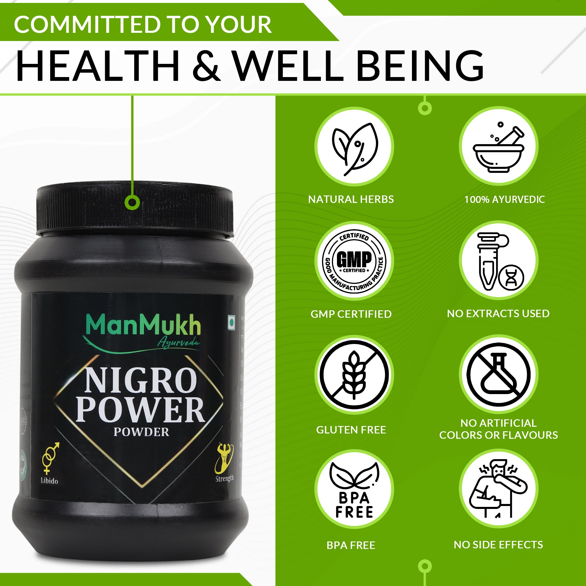 Nigro Power Powder For Weight Gain, Strength & Digestion Booster (200g)